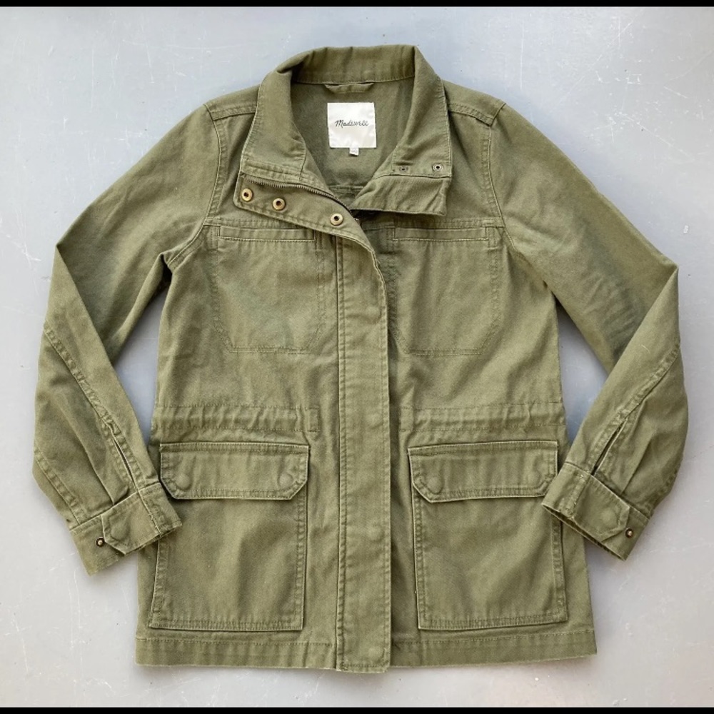 Madewell Outbound Army Green Field Utility Cargo Jacket Sz XXS
